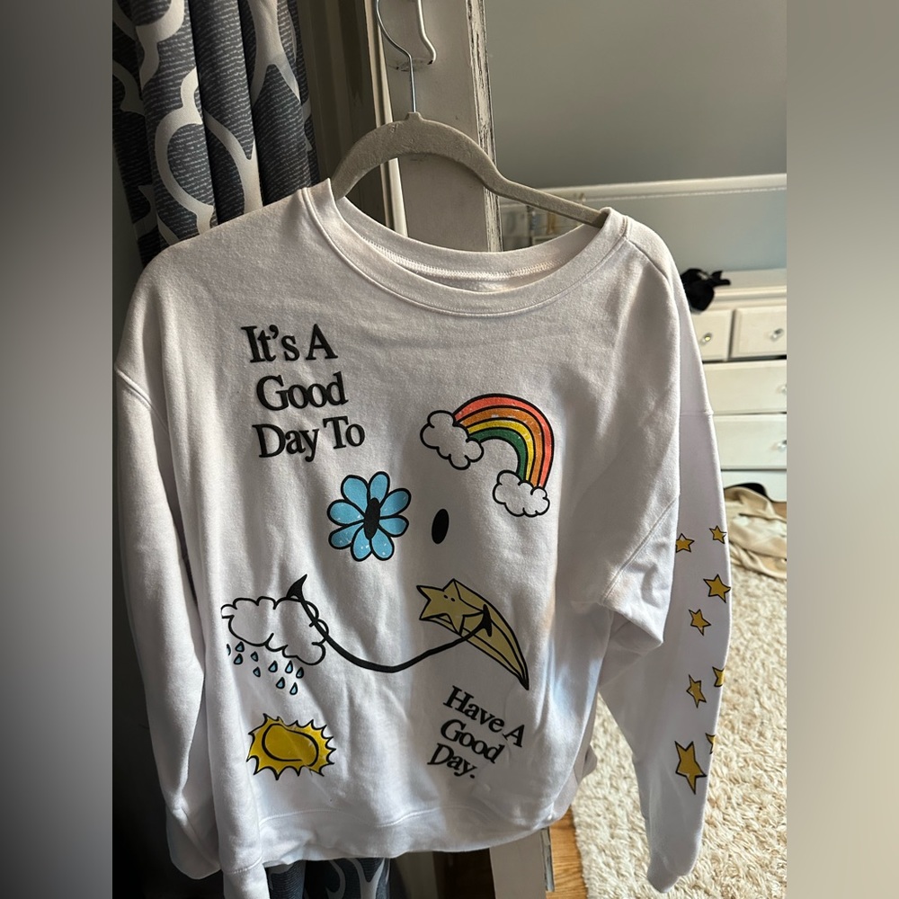 pacsun smiley crewneck